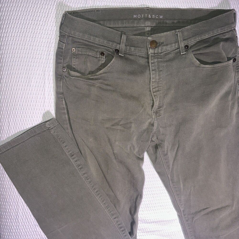 Mott & Bow 33x32 Slim Fit men’s Jeans Green cotton